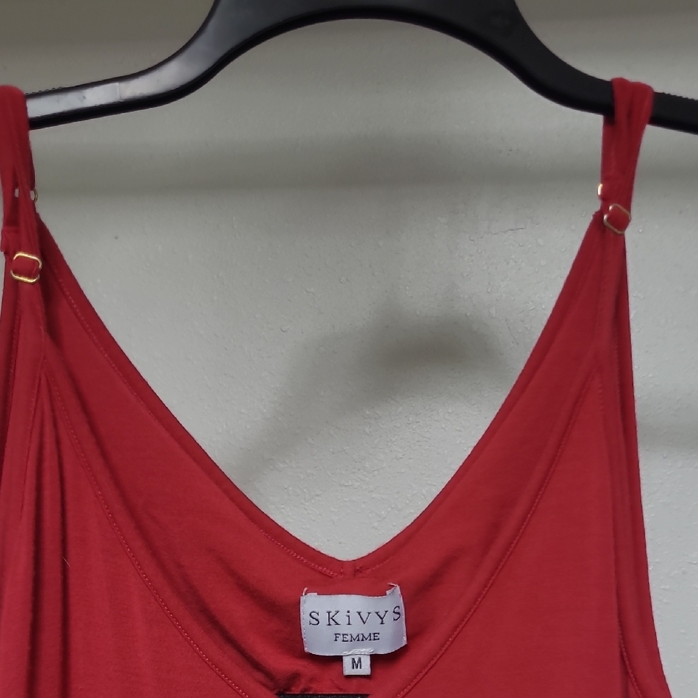 SkiVYs FeMME Goddess Gown Chic Red Maxi Dress - Picture 3 of 5